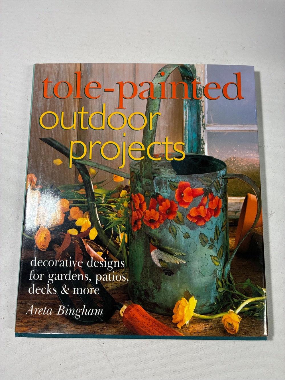 Tole-Painted Outdoor Projects Book - Teal Cover with Orange Floral Accents